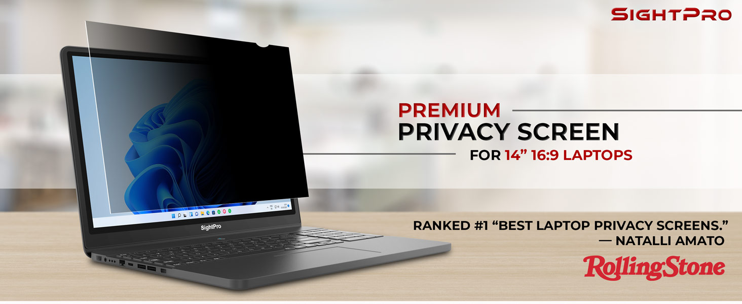 premium privacy screen for 14 inch 16:9 aspect ratio laptops