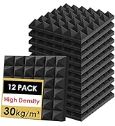 FONESO Soundproof Foam Panels High Density Acoustic Panels for Walls, Sound Absorbing Panels, Aco...