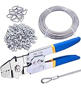 Twidec/Wire Rope Crimping Tool Up To 2.2mm Swaging Tool With 160PCS 1/16''Aluminum Crimping Loop ...
