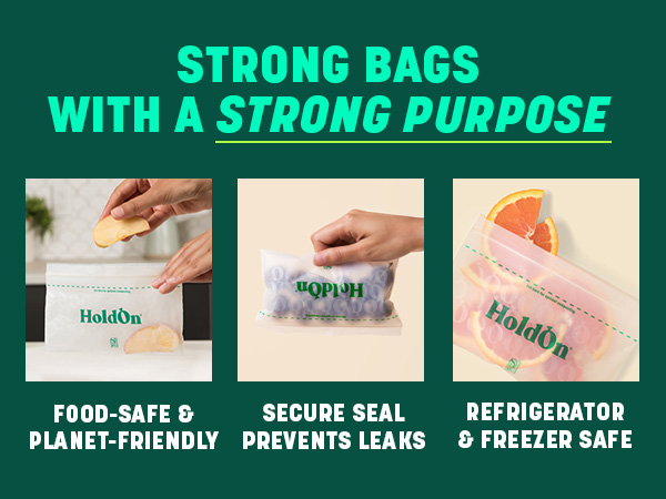 feature a secure, kid-friendly zip seal to prevent leaks and spills to keep the food fresher longer