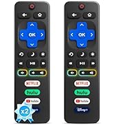 (Pack of 2) Replacement for Roku-TV-Remote-Control, for TCL Roku/Onn Roku/Hisense Roku/Sharp Roku...