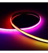LOAMLIN WS2811 Addressable COB LED Strip Light 3.2ft/1m High Density Uniform Color Changing Strip...