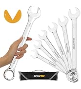 GRENPRO SAE Wrench Set, Large Wrench Set, 7-Piece 15/16", 1", 1-1/16", 1-1/8", 1-3/16", 1-1/4" Lo...