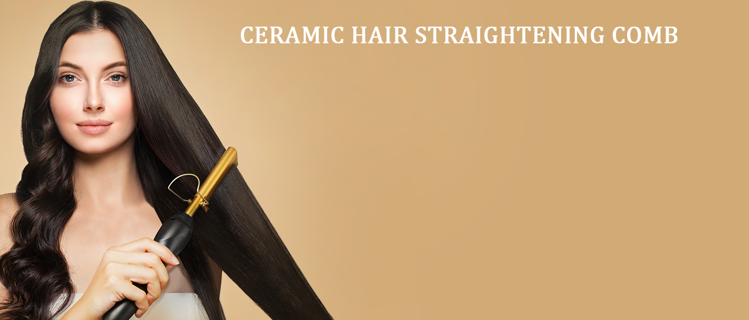 NICEMOVIC Ceramic Heating Hair Straightener Comb