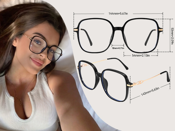 oversized blue light glasses