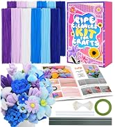 Eppingwin 360 PCS Pipe Cleaners for Flowers, Blue-Purple Chenille Stems for Crafts, Pipe Cleaners...