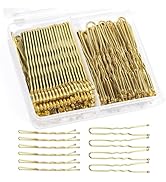 Teenitor 100Pcs Blonde Bobby Pins, Bobby Pins Blonde Gold Hair Pins, Gold Hair Pins for Women 2inch