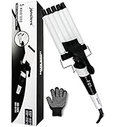 Hair Crimper, janelove Hair Waver 16mm (0.62'') 5 Barrel Curling Iron with LCD Display, Temperatu...