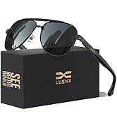 LUENX Aviator Sunglasses for Men Polarized Trendy Shades Driving UV 400 Protection