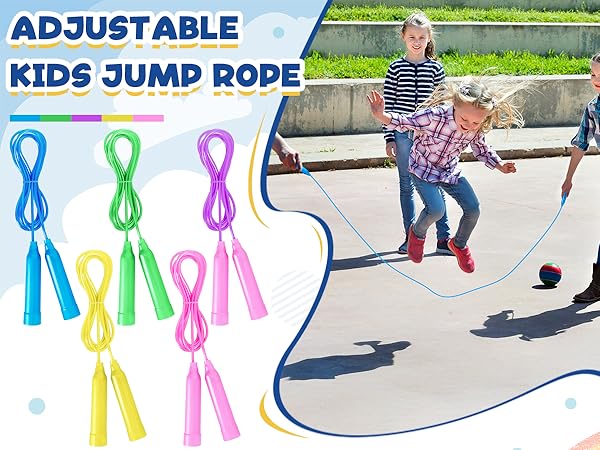rope jump kids skipping adjustable fitness exercise outdoor jumping handle girls boys soft workout