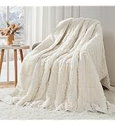 Cottonblue Weighted Blanket for Adults Queen Size 15 lbs, Soft Fluffy Sherpa Fleece Jacquard Weig...