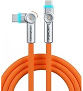 chubbycable Chubby RotateX 240W Dual 180° Rotating Fast Charging Cable with LED Light Soft Silico...