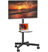 Mobile TV Carts on Wheels for 21-60 Inch Flat/Curved Panel Screens TVs - Height Adjustable Floor ...