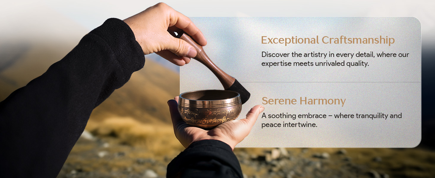 Handcrafted Tibetan bowl symbolizing serenity and peace