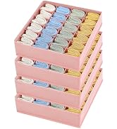 Joyoldelf Sock Drawer Organizer Divider Underwear Organizer 24-cell Fabric Dresser Drawer Organiz...