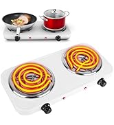 TeqHome Hot Plate, 2000W Portable Electric Stove for Cooking with 5 Levels Adjustable Temperature...