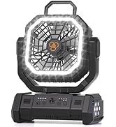 Portable Fan Rechargeable, 20000mAh Cordless Battery Powered Camping Fan with LED Light &amp; Remote,...