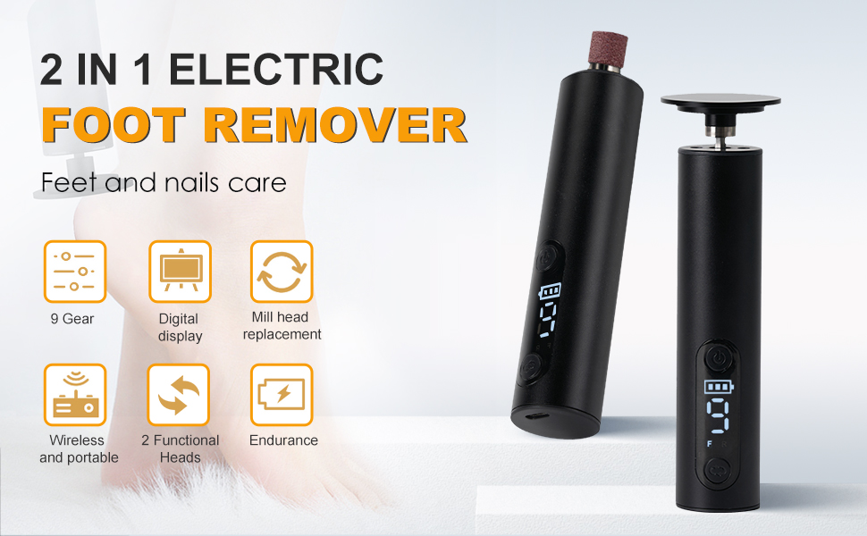 2-in-1 Electric Foot Grinder