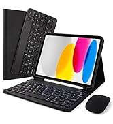 LAMA Wireless Keyboard Case with Mouse for iPad 10th Generation 10.9" 2022 (A2696/A2757/A2777),Sl...