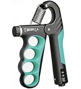 Hautrely Hand Gripper Strengthener, 11-220LBs Adjustable Resistance Grip Strength Trainer with Co...