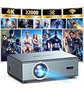 [Electric Focus] 4K Support Projector with WiFi6 and Bluetooth 5.3, Outdoor Projectors for Outsid...