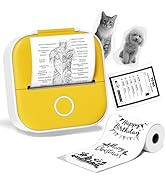 Ponek Mini Sticker Printer, T02 Print Pods Mini Printer, Sticker Maker Machine with 1 Roll Paper,...