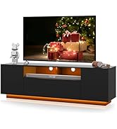 WLIVE TV Stand for 65 Inch TV, Modern Entertainment Center with LED, 58" TV Console with Storage ...