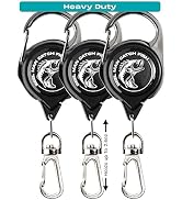 HOOK-EZE Fly Fishing Zinger Retractor for Anglers Vest, Pack of 3 - Fishing Gear and Equipment fo...