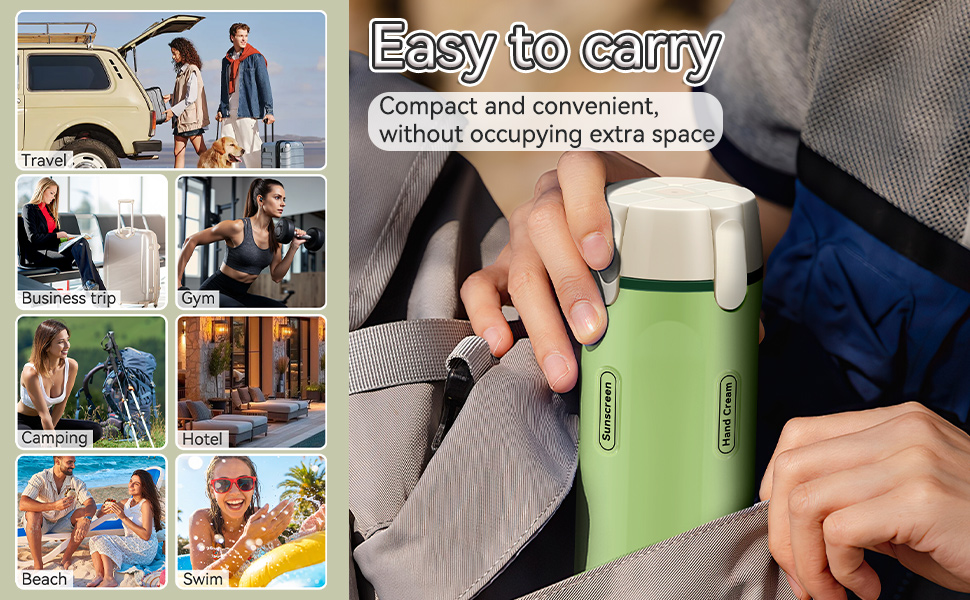 4 in 1 travel dispenser liquid travel containers travel shampoo and conditioner containers