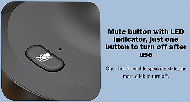 USB Computer Microphone with Mute Button and RGB Lighting,Plug&amp;amp;Play Mic for Conference