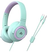 INFURTURE CH2 Kids USB C/3.5mm Headphone for Children Boys Girls, Volume Limit 94dB, On Ear Headp...