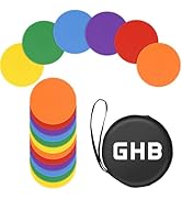 GHB 4" or 9" Poly Spot Markers Agility Dot for Gym/PE Training, Dance,12 Pcs Round Multiple Color...