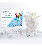 160-Piece Clear AB Iridescent Acrylic Fake Ice Rocks, Vase Filler for Decor | Each 0.9 x 0.7 x 0....