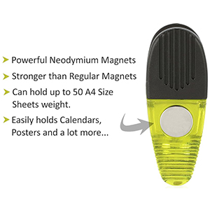hick Plastic Clips with Neodymium Magnet - 3-1/4&amp;#34; Length - Durable Versatile All-Purpose