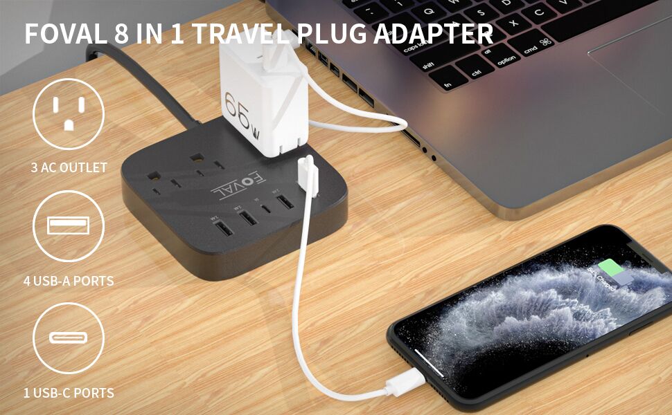 power strip flat plug