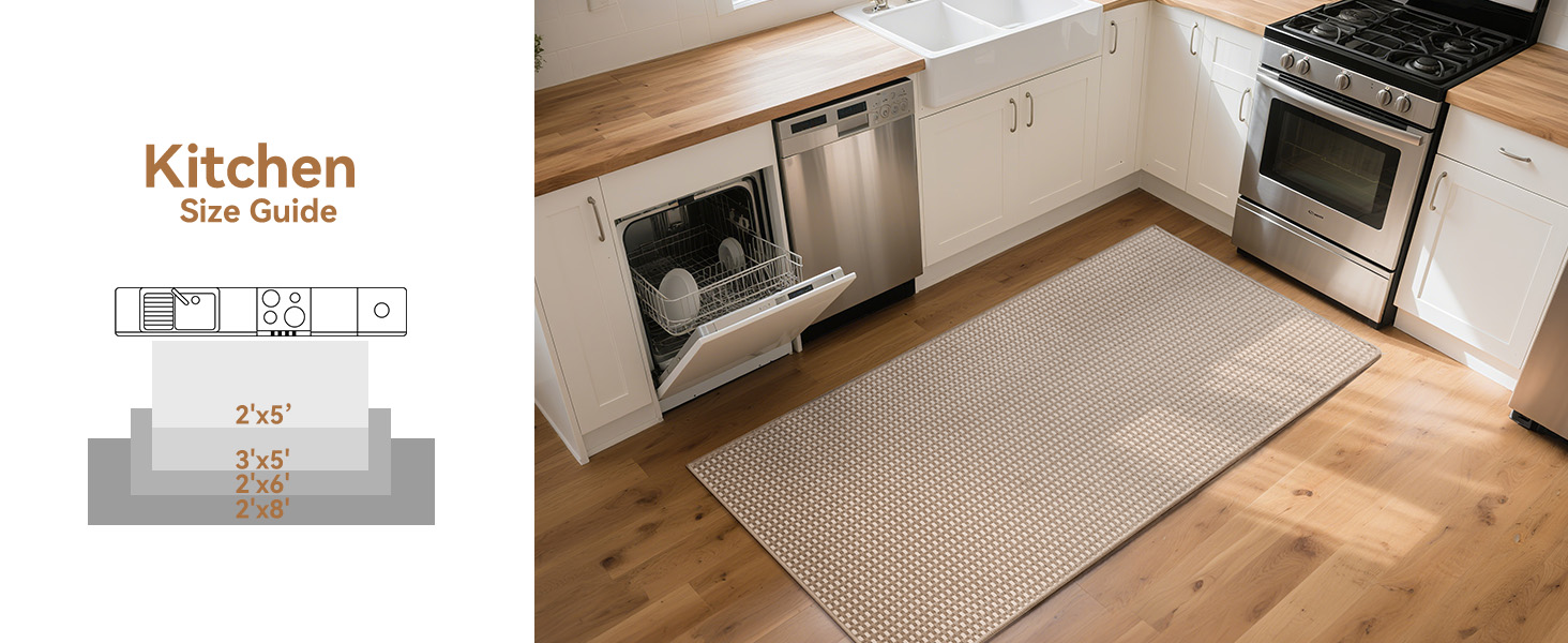 Boho Kitchen Runner Rugs Hallway Runners Rug Woven Washable Mat Non Slip Entryway Laundry Runner
