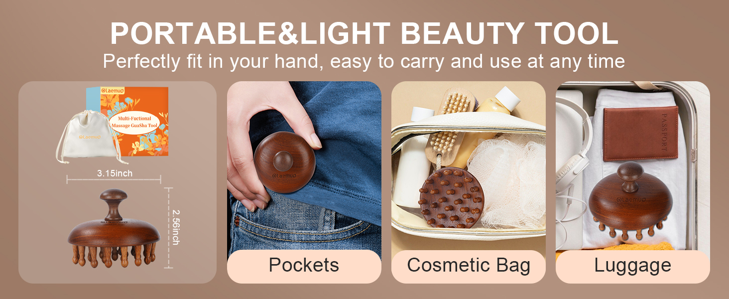 Portable Wooden Body Massager for Travel