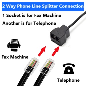 2 way phone line splitter connection