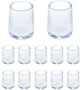 Semetall 12 Pcs 12mm Inner Diameter Silicone Chair Leg Caps Floor Protectors Round Furniture Tabl...