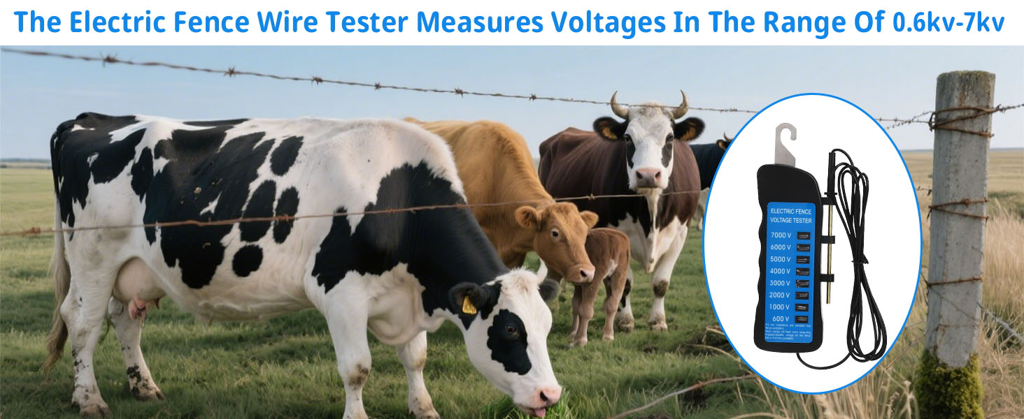 The Electric Fence Wire Tester Measures Voltages In The Range Of 0.6kv-7kv
