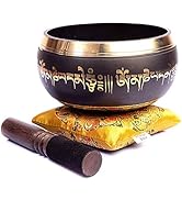 Tibetan Singing Bowl Set - Easy To Play Authentic Handmade For Meditation Sound 7 Chakra Healing ...
