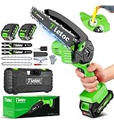 tietoc Mini Chainsaw 6 Inch Cordless [Gardener Friendly] Super Handheld Rechargeable Chain Saw Wi...