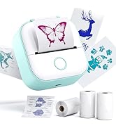 Phomemo Sticker Printer- Print Pods T02, Mini Printer Sticker Maker with 3 Rolls Transparent Colo...