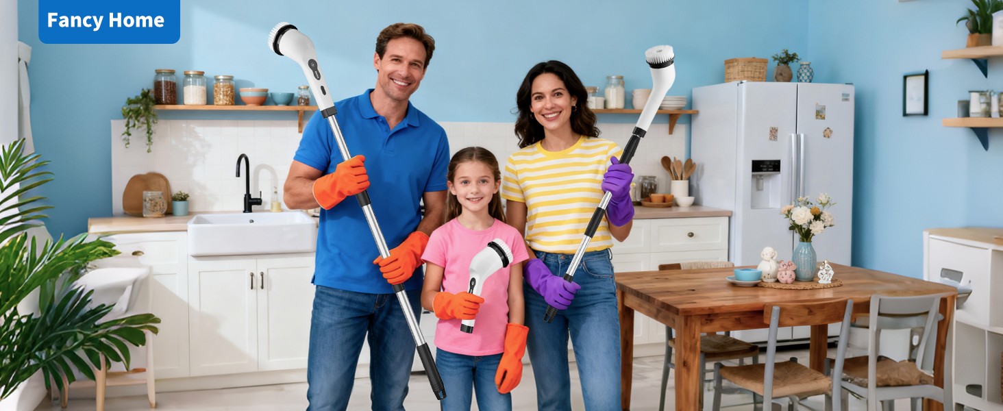 bathroom scrubber shower brush for cleaning shower scrubber with long handle