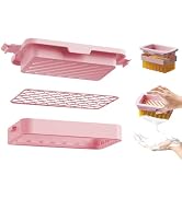 Innovative Soap Dish, Laundry Soap Box, Multi-Functional Bar Soap Holder with High Elastic Mesh a...