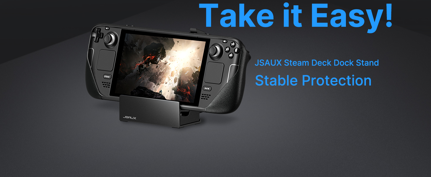 JSAUX Stand for Official Steam Deck Dock and Steam Deck/ROG Ally with Case