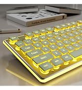 SEUNKWANG EWEADN GX710S Backlit Computer Keyboards, Wired USB Keyboard with Warm Backlit, Metal P...