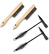 4 Pack Welding Chipping Hammer and Wire Brush Set – 11" Hammer with Coil Spring Handle, Cone and ...
