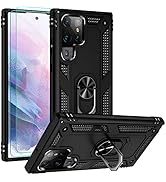 Androgate Samsung S22 Ultra Case, Galaxy S22 Ultra Case with HD Screen Protectors, Military-Grade...