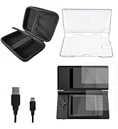 JDGPOKOO 5 in 1 Accessories Kit for Nintendo DS Lite, Carrying Case for NDSL, Clear Shell Case, 2...